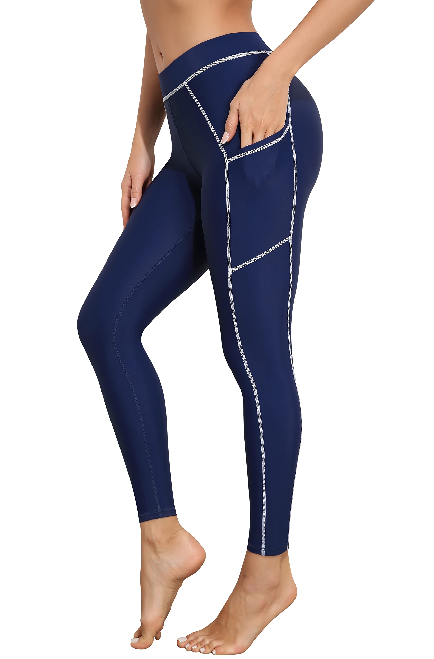 ATTRACO Rash Guard Pants Women High Waisted Swim Leggings Long Swim Pants  Navy XLarge  Walmartcom